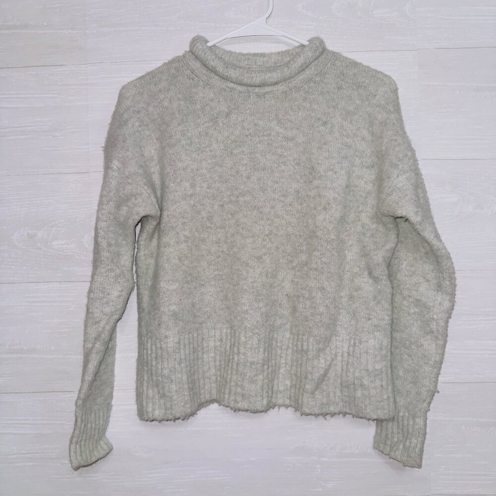 Madewell Women's Fulton Pullover Sweater in Gray size small Wool Alpaca Blend